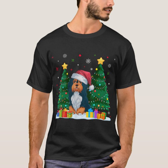 Havanese Dog Lovers Santa Hat Ugly Christmas Sweat T-Shirt (Front)