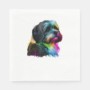 Havanese Dog Pop Art Design Havanese Lovers Napkin