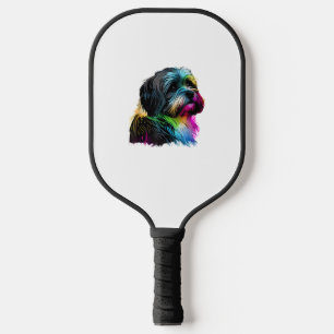 Havanese Dog Pop Art Design Havanese Lovers  Pickleball Paddle