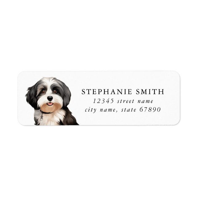Havanese Dog Return Address Labels (Front)