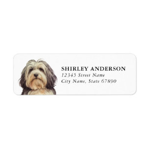 Havanese Dog Return Address Labels