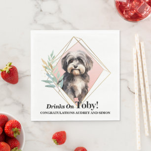 Havanese Dog Wedding Napkins With Dogs Photo