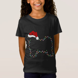 Havanese Dog Xmas Lighting Santa Hat Havanese Chri T-Shirt
