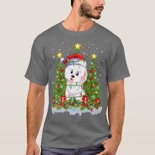 Havanese Dog Xmas Lights Santa Havanese Christmas T-Shirt