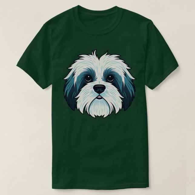Havanese Face Cute toon Puppy Dog Lover T-Shirt (Design Front)
