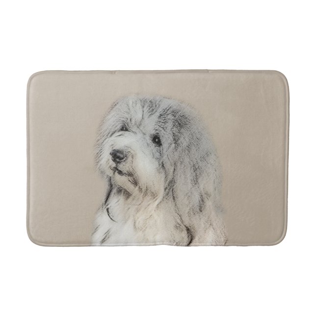 Havanese (Gold Sable) Painting - Original Dog Art Bath Mat (Front)