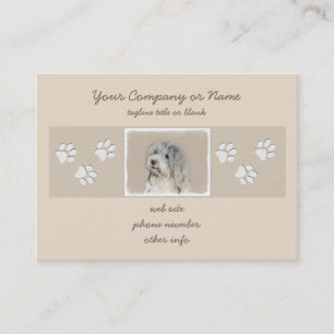 Havanese (Gold Sable) Painting - Original Dog Art Business Card