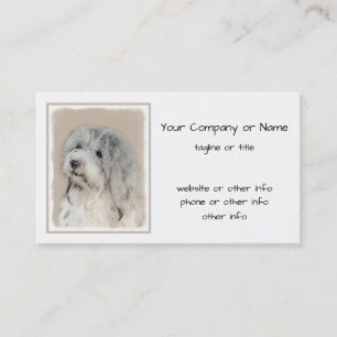 Havanese (Gold Sable) Painting - Original Dog Art Business Card