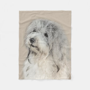 Havanese (Gold Sable) Painting - Original Dog Art Fleece Blanket