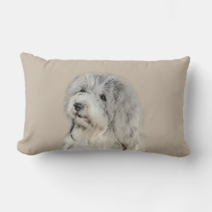 Havanese (Gold Sable) Painting - Original Dog Art Lumbar Cushion
