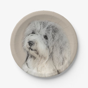 Havanese (Gold Sable) Painting - Original Dog Art Paper Plate