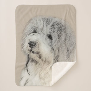 Havanese (Gold Sable) Painting - Original Dog Art Sherpa Blanket