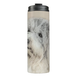 Havanese (Gold Sable) Painting - Original Dog Art Thermal Tumbler