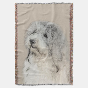 Havanese (Gold Sable) Painting - Original Dog Art Throw Blanket