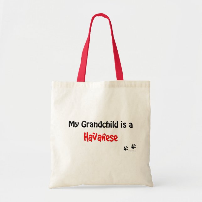 Havanese Grandchild Tote Bag (Front)