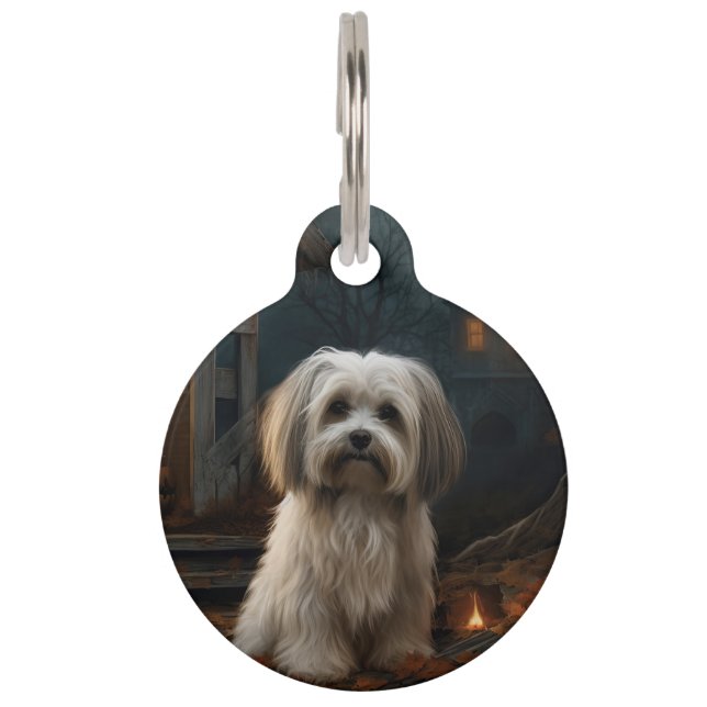 Havanese Halloween Scary Pet Tag (Front)