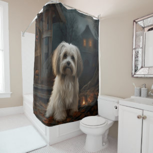 Havanese Halloween Scary Shower Curtain