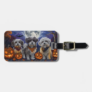 Havanese Halloween Spooky Luggage Tag