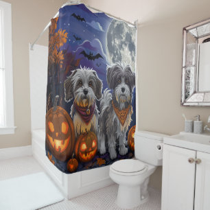 Havanese Halloween Spooky Shower Curtain
