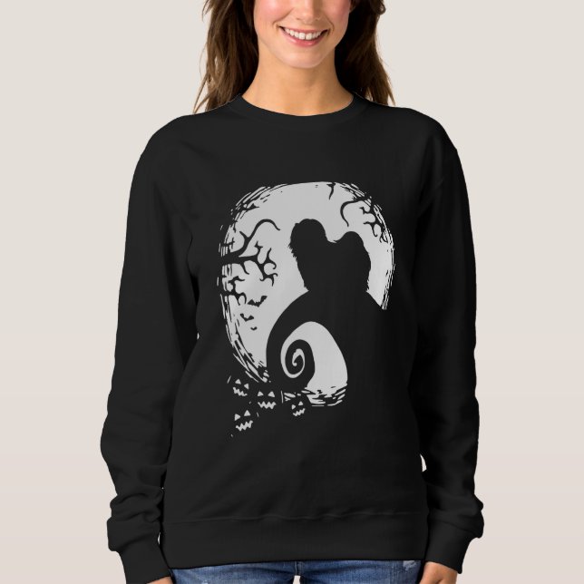 Havanese Halloween Under The Moonlight Spooky Dog Sweatshirt (Front)
