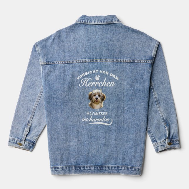 Havanese   Havanese Dog  Havanese  1  Denim Jacket (Back)
