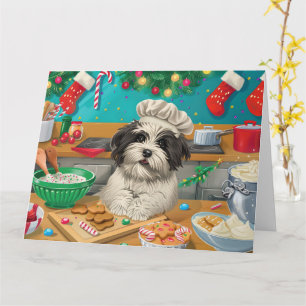 Havanese Holiday Baking: Festive Christmas Card