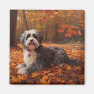 Havanese in Autumn Leaves Fall Inspire  Magnet