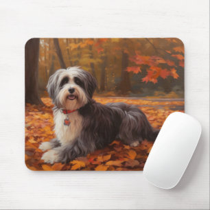 Havanese in Autumn Leaves Fall Inspire Mouse Pad