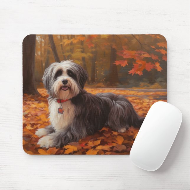 Havanese in Autumn Leaves Fall Inspire  Mouse Pad (With Mouse)