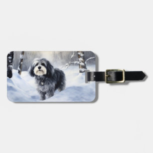 Havanese Let It Snow Christmas Luggage Tag