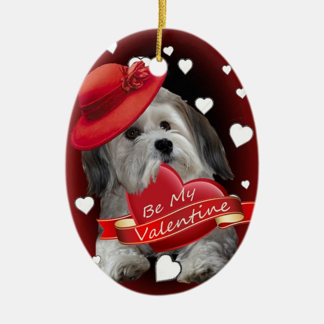 Havanese Love Ceramic Tree Decoration (Front)