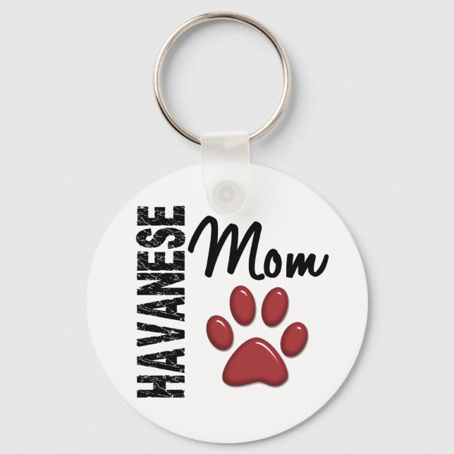 Havanese Mum 2 Key Ring (Front)
