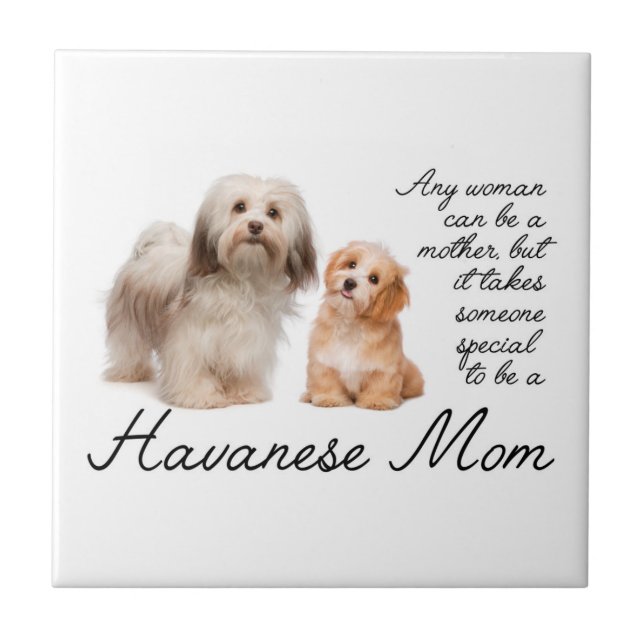 Havanese Mum Ceramic Tile (Front)