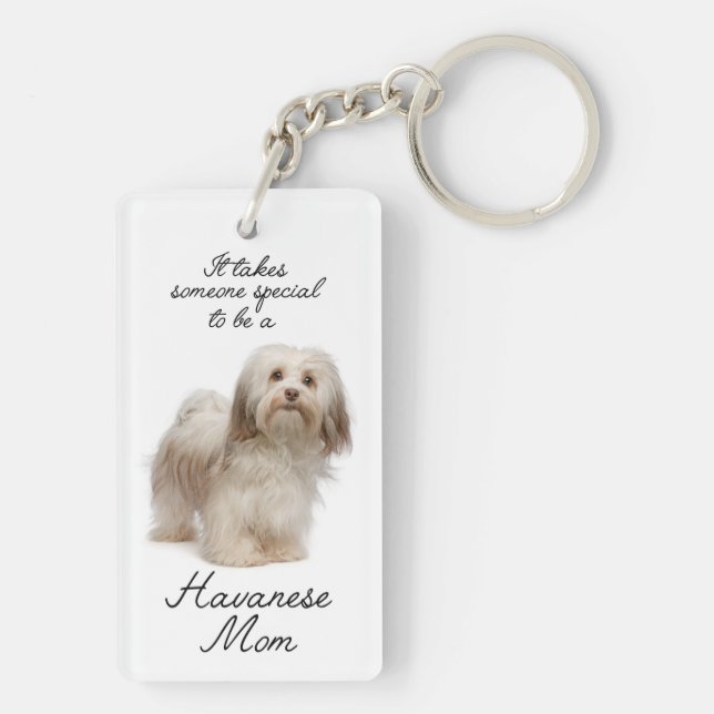 Havanese Mum Keychain (Back)