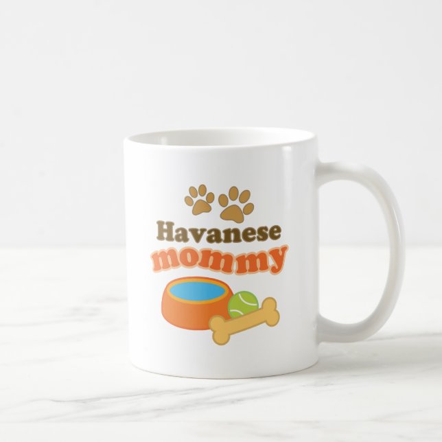 Havanese Mummy Dog Breed Gift Coffee Mug (Right)