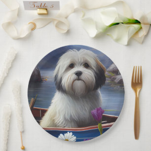 Havanese on a Paddle: A Scenic Adventure Paper Plate