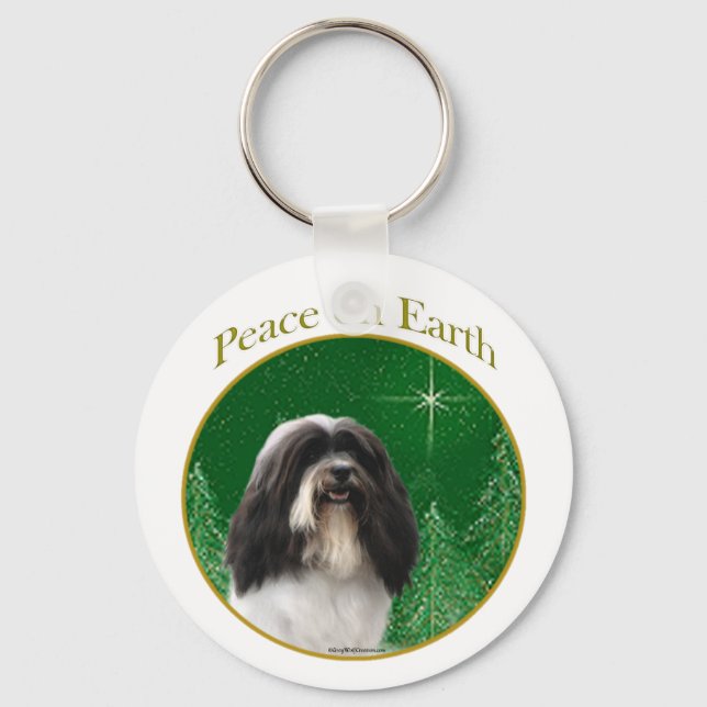 Havanese Peace Key Ring (Front)
