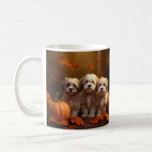 Havanese Puppy Autumn Delight Pumpkin Coffee Mug