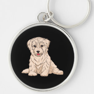 Havanese Puppy Cute Dog of Cuba Design Key Ring