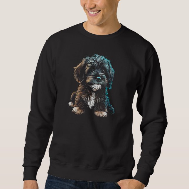 Havanese Puppy Dog Bolonka Shih Tzu Maltese Dogs G Sweatshirt (Front)
