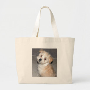 Havanese Puppy Large Tote Bag
