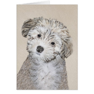 Havanese Puppy Painting - Cute Original Dog Art
