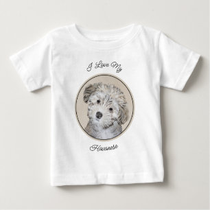Havanese Puppy Painting - Cute Original Dog Art Baby T-Shirt