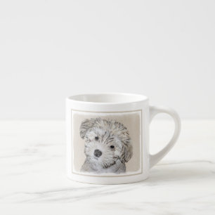 Havanese Puppy Painting - Cute Original Dog Art Espresso Cup
