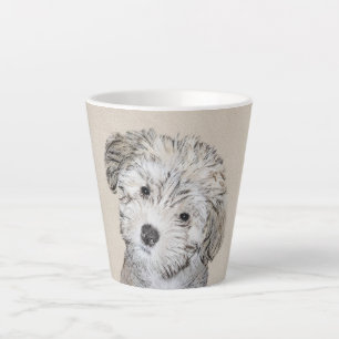 Havanese Puppy Painting - Cute Original Dog Art Latte Mug