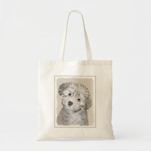 Havanese Puppy Painting - Cute Original Dog Art Tote Bag