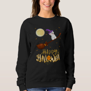 Havanese Ride Witch Shotgun Havanese Dog Halloween Sweatshirt