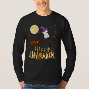 Havanese Ride Witch Shotgun Havanese Dog Halloween T-Shirt