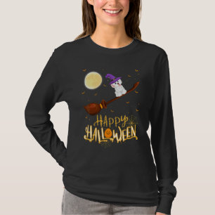 Havanese Ride Witch Shotgun Havanese Dog Halloween T-Shirt