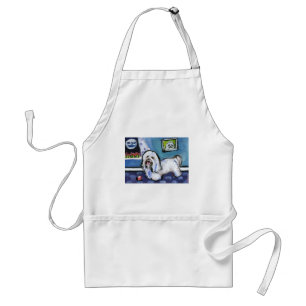Havanese senses smiling moon standard apron